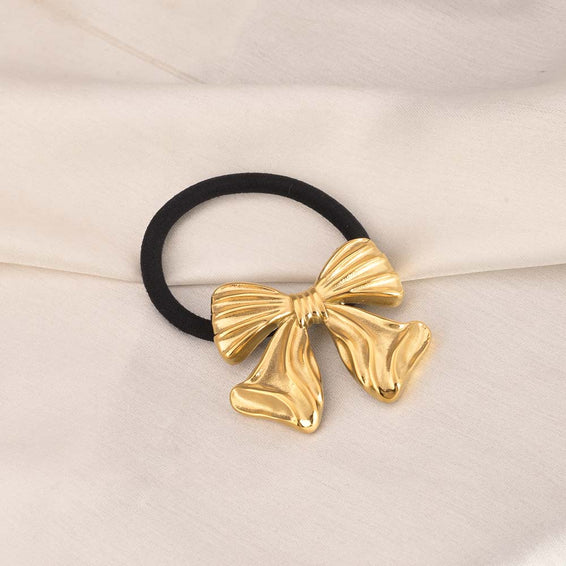 Ribbon Hair Tie | Gold