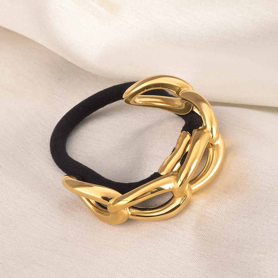 Gold Link Hair Tie