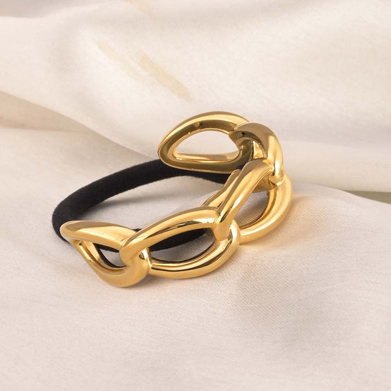 Gold Link Hair Tie