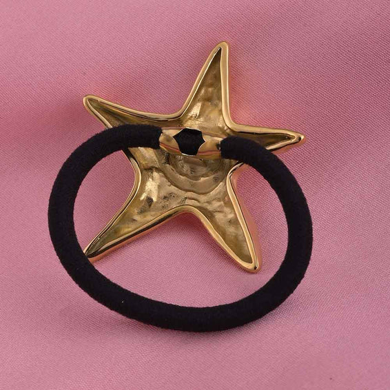 Gold Starfish Hair Tie