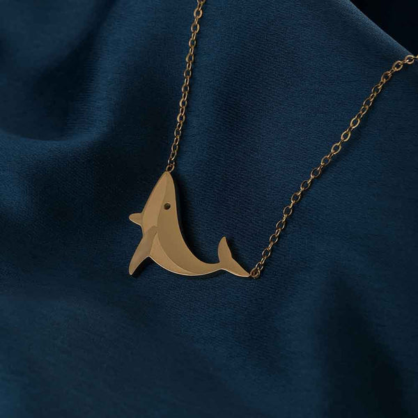 Gilded Shark Necklace