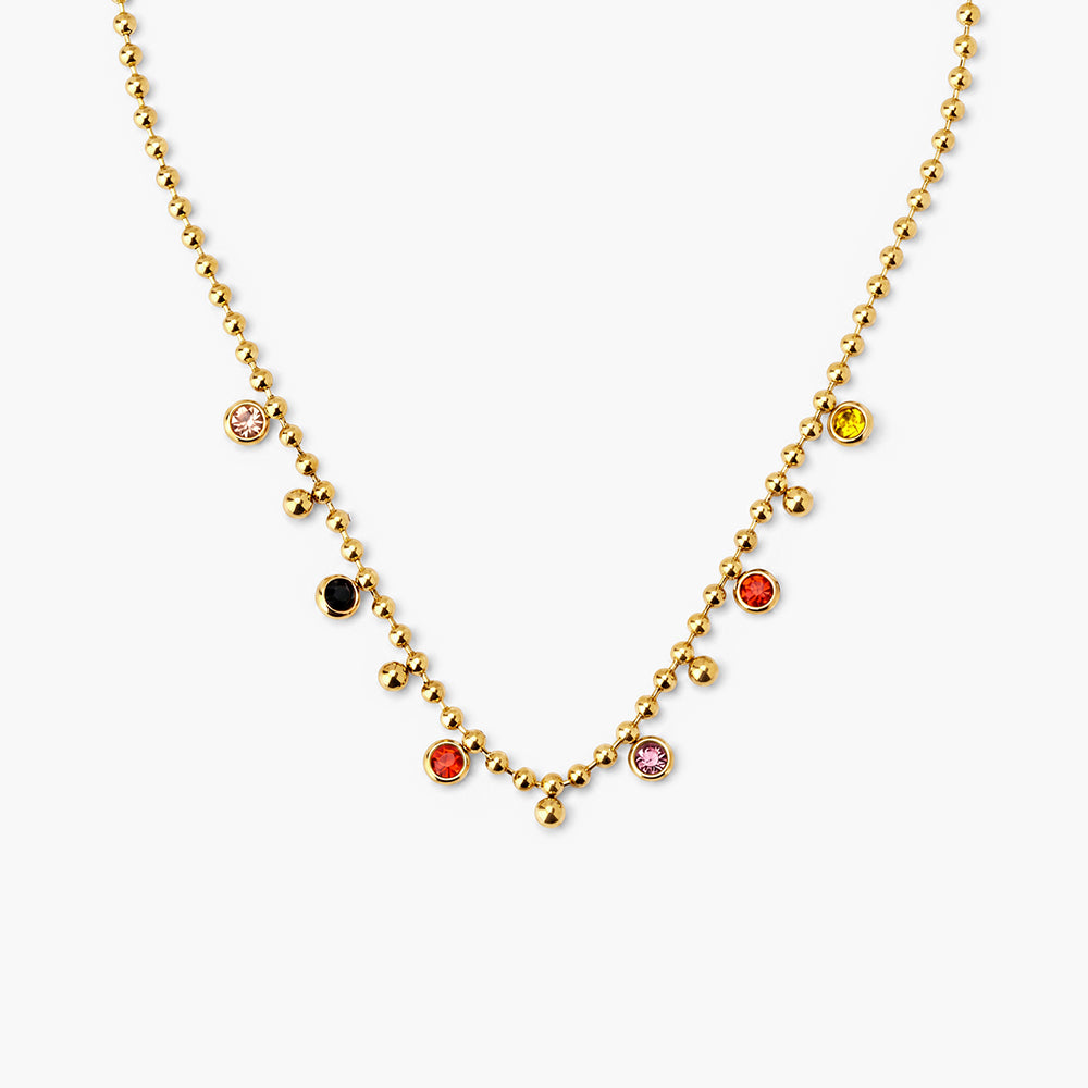 Jewel Cascade Beaded Necklace