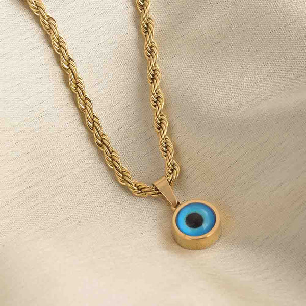 Evil-Eye Spiral Necklace