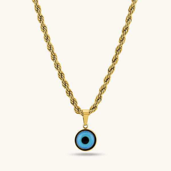 Evil-Eye Spiral Necklace