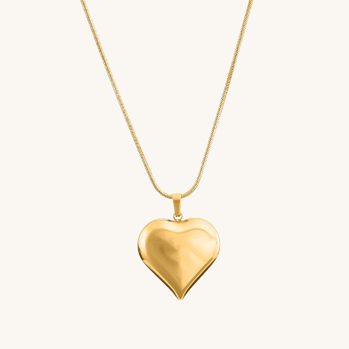 Heart Pendent Gold Chain Necklace