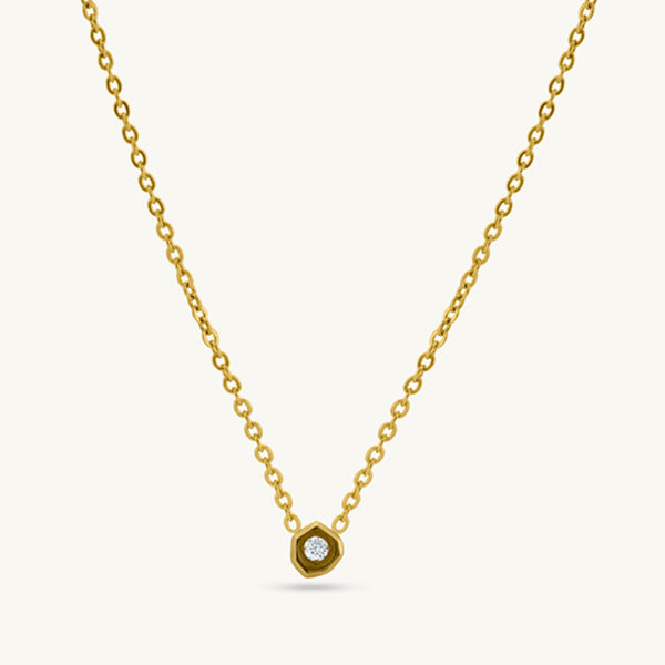 White Gemstone Gold Chain Necklace