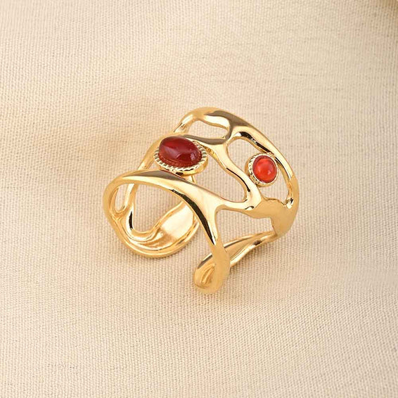 Statement Gemstone Gold Ring