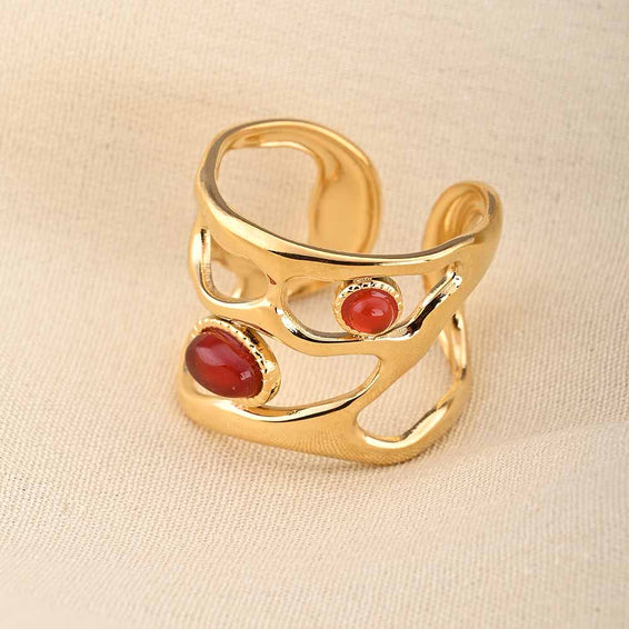 Statement Gemstone Gold Ring