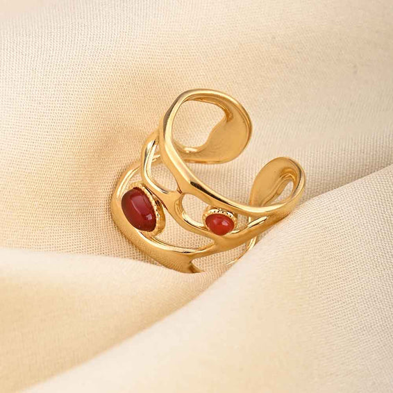 Statement Gemstone Gold Ring