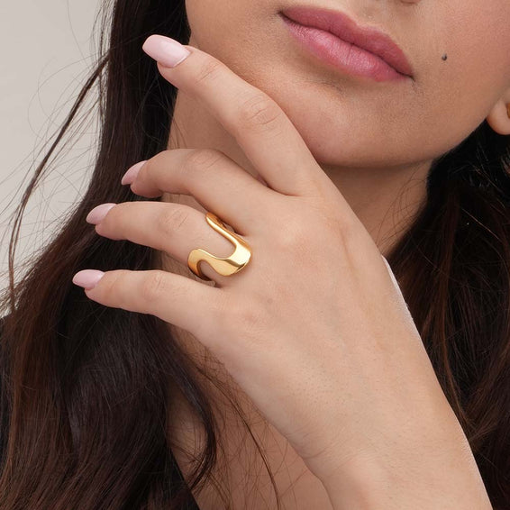 Gold Curve Ring