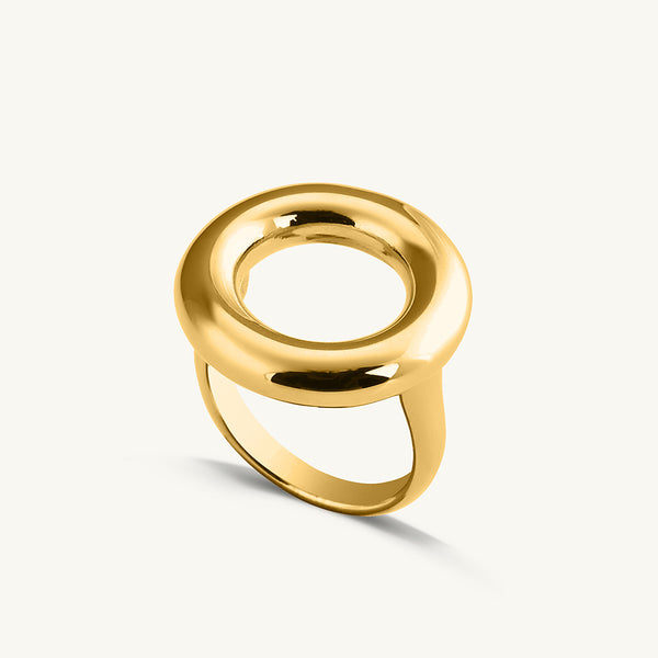 Modern Linked Gold Ring