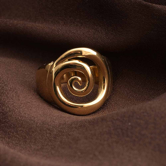 Gold Plated Spiral Ring