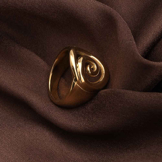 Gold Plated Spiral Ring