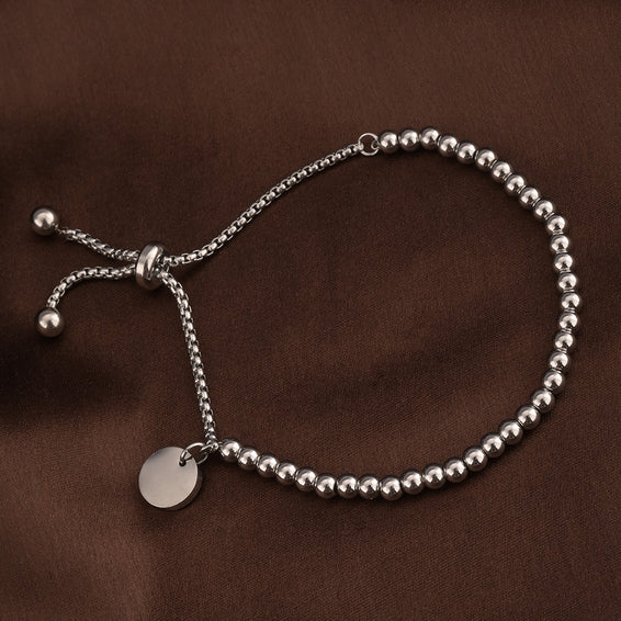 Minimalist Silver Charm Bracelet