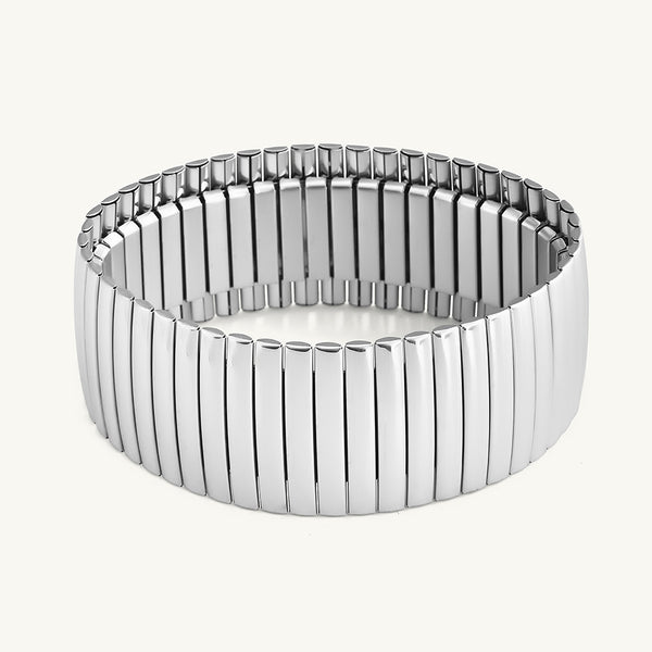 Sleek Silver Mesh Bracelet