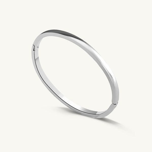 Sleek Simplicity Silver Bangle Bracelet