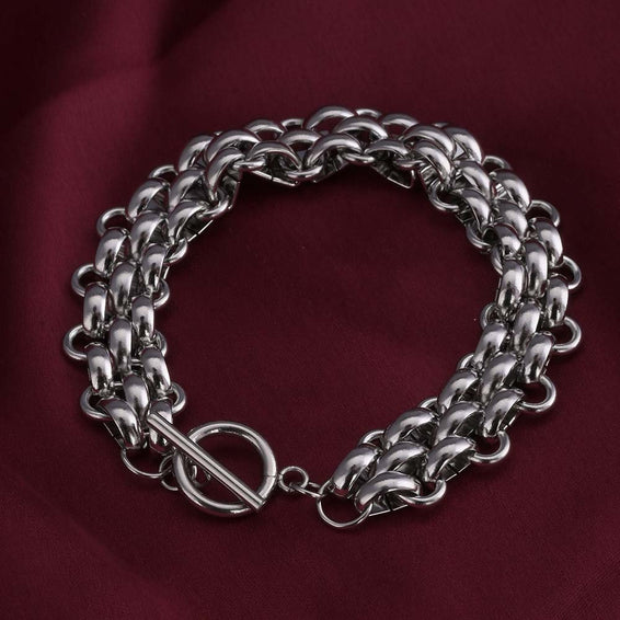 Versatile Silver Chain Braclete