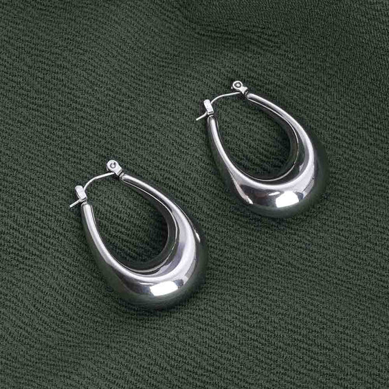 Elegant Silver Hoop Earrings