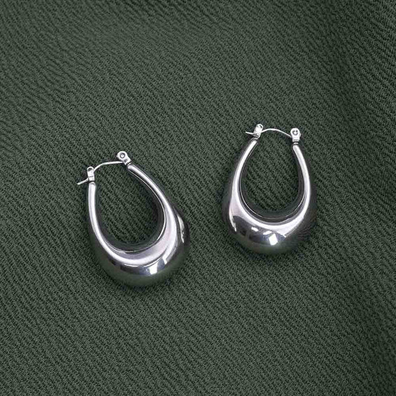 Elegant Silver Hoop Earrings