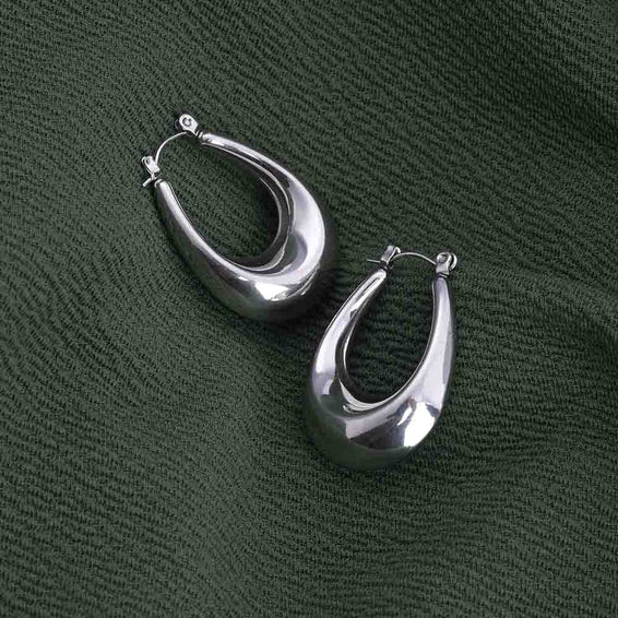 Elegant Silver Hoop Earrings