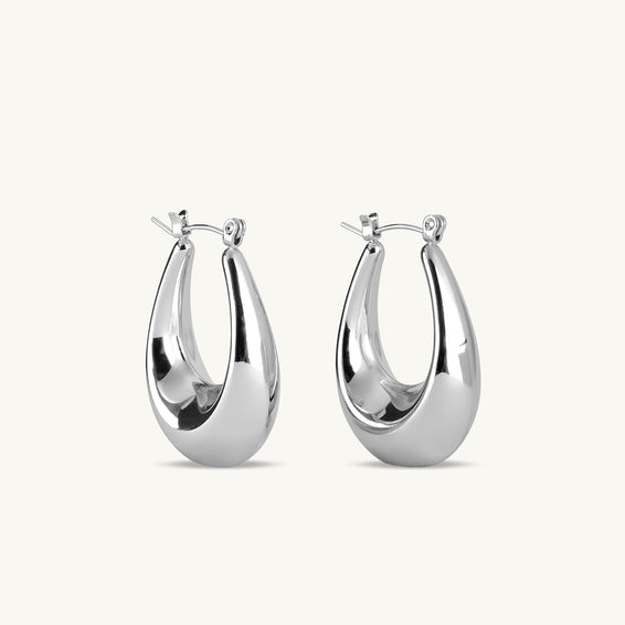 Elegant Silver Hoop Earrings