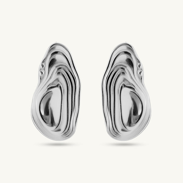 Abstract Ripple Stud Earrings
