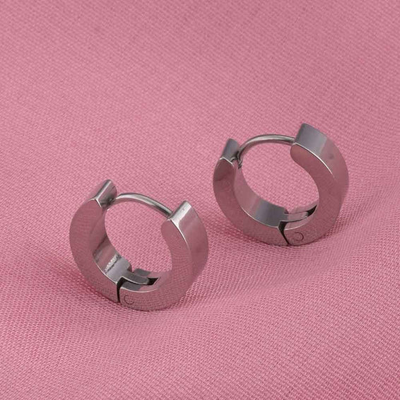 Simple Silver Hoop Earrings