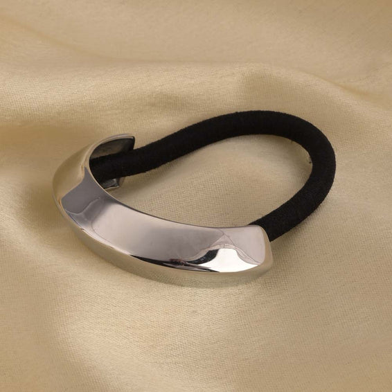 Curve Hair Tie | Silver