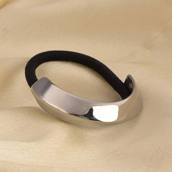 Curve Hair Tie | Silver