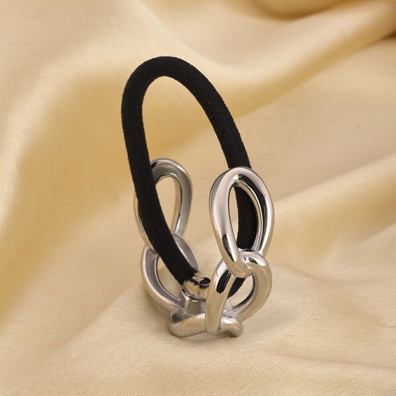 Silver Link Hair Tie