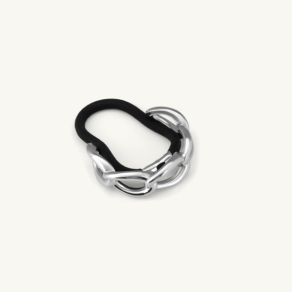 Silver Link Hair Tie