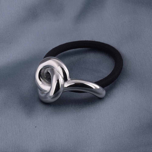 Unique Knot Silver Hair Tie