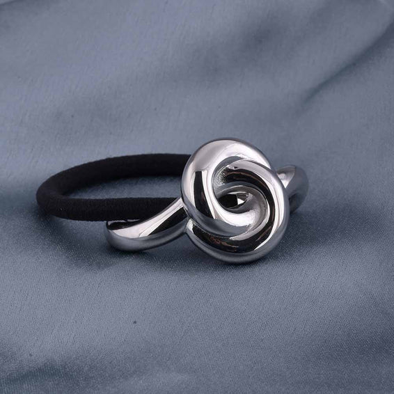 Unique Knot Silver Hair Tie