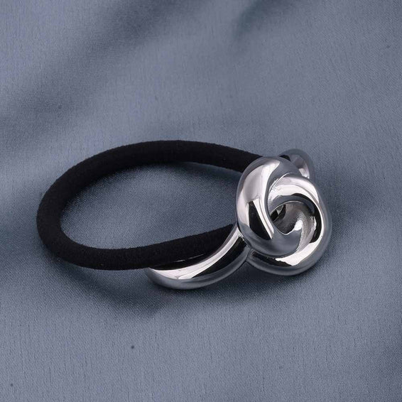 Unique Knot Silver Hair Tie