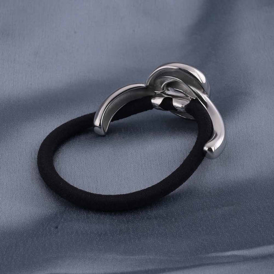 Unique Knot Silver Hair Tie