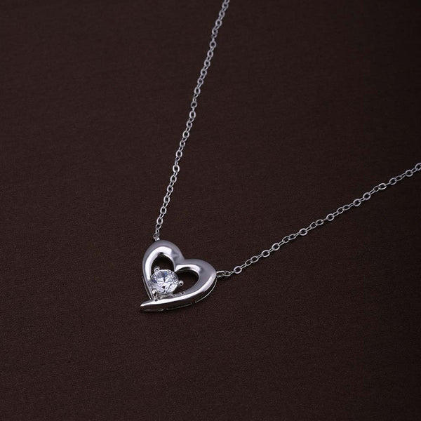 Solitaire Love Necklace | Silver