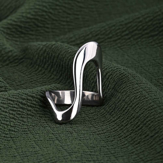 Silver Curve Ring