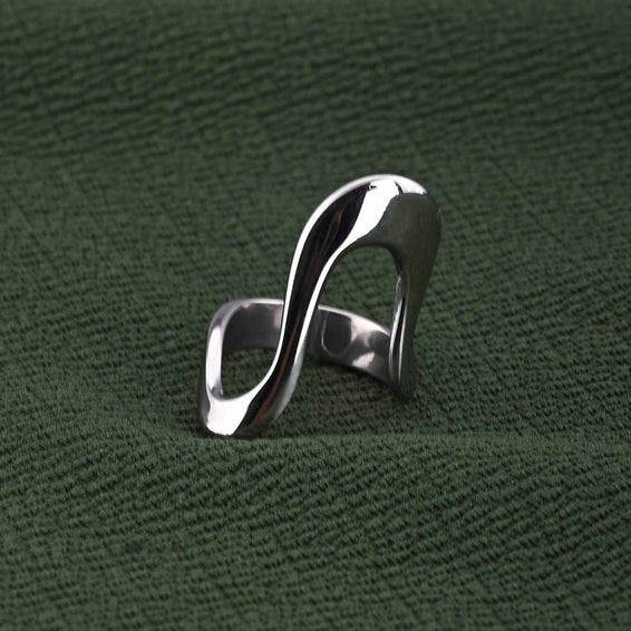 Silver Curve Ring