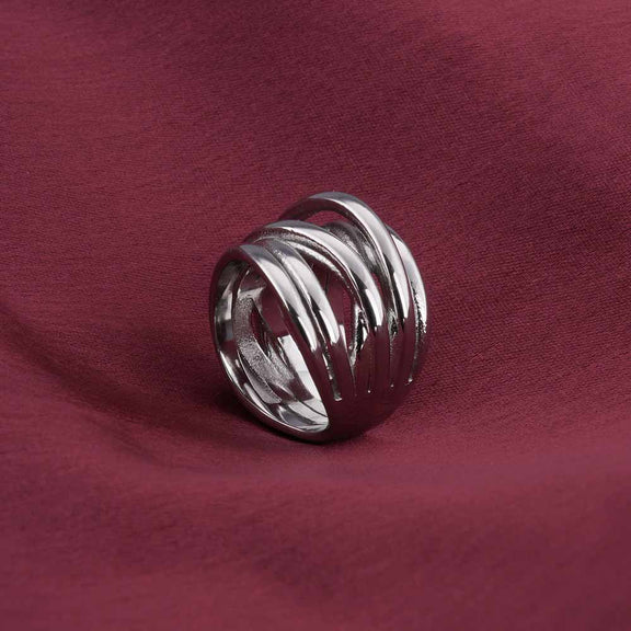 Wavy Wire Silver Ring – PALMONAS