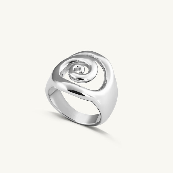 Silver Plated Spiral Ring