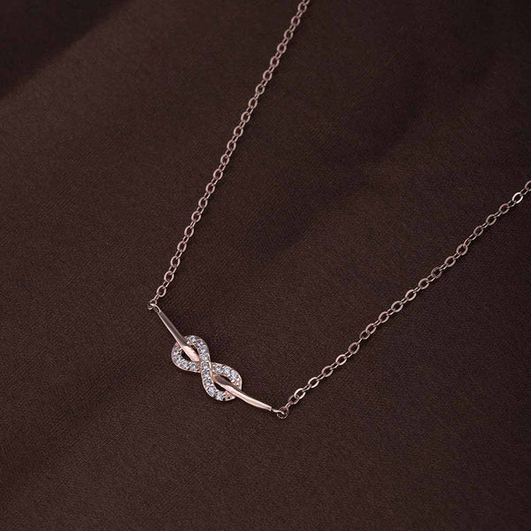 Starlit Infinity Necklace | Rose Gold