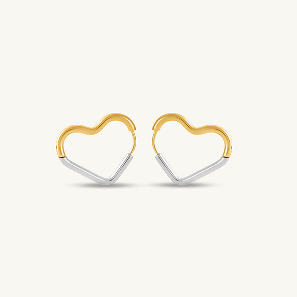 Colour Fusion Heart Hoops