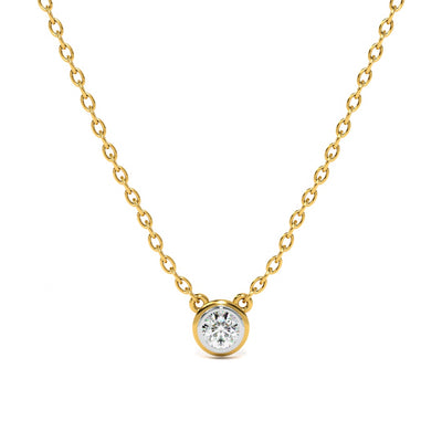 Single Solitaire Lab Grown Diamond Customizable Necklace