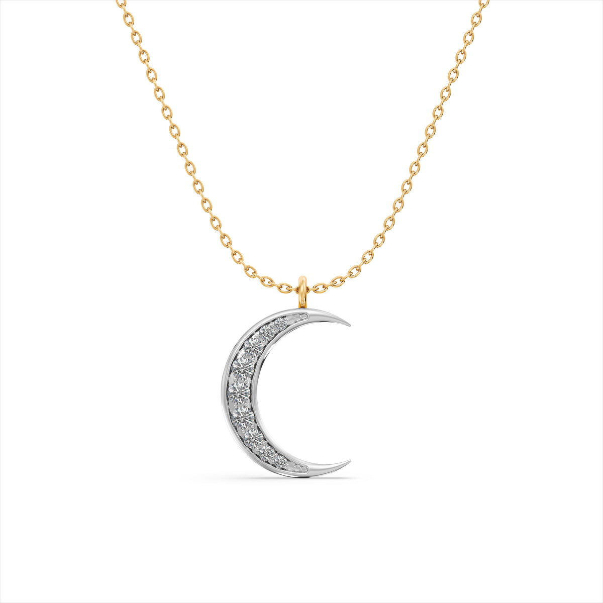 Moonlight 9KT Gold Laboratory Grown Diamond Necklace