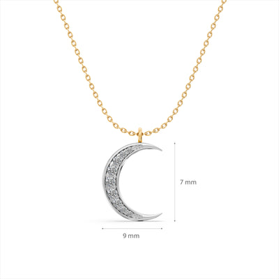 Moonlight 9KT Gold Lab Grown Diamond Necklace