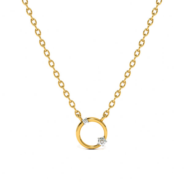 Enclosed Gem Lab Grown Diamond Customizable Necklace