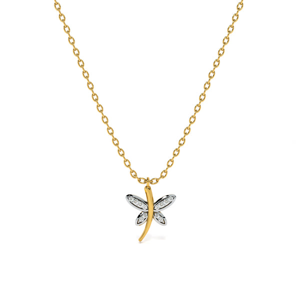 Dancing Dragonfly Lab Grown Diamond Customizable Necklace