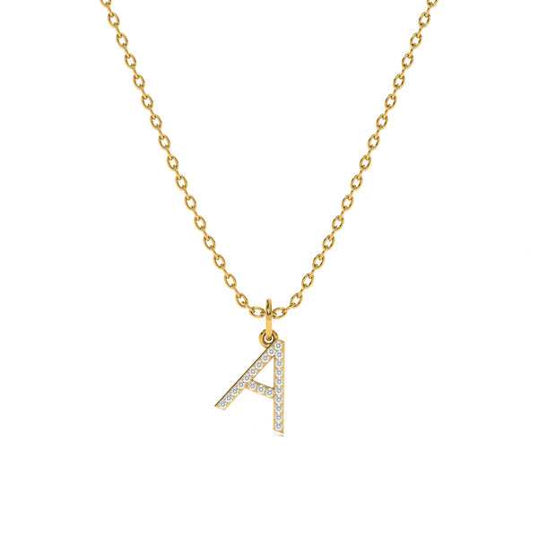 Elegant Initial Lab Grown Diamond Customizable Necklace