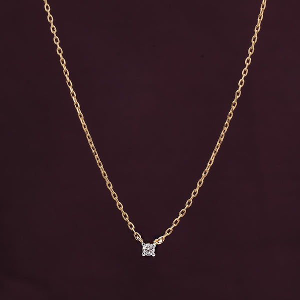 Solo Glow Lab Grown Diamond + Gold Vermeil Pendant With Chain