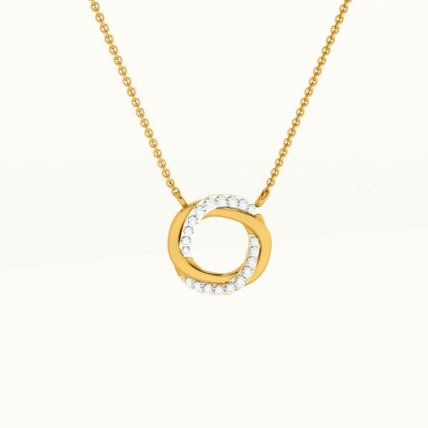 Cherished Connection 14k Gold and Diamond Pendant with chain